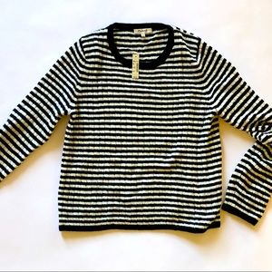 Madewell sweater. Black and white stripe. Size large.